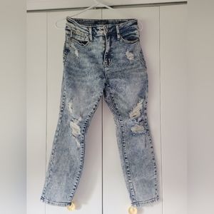 SIZE 7 Acid Wash Judy Blue boyfriend jeans, Style #JB88281 MD-Co